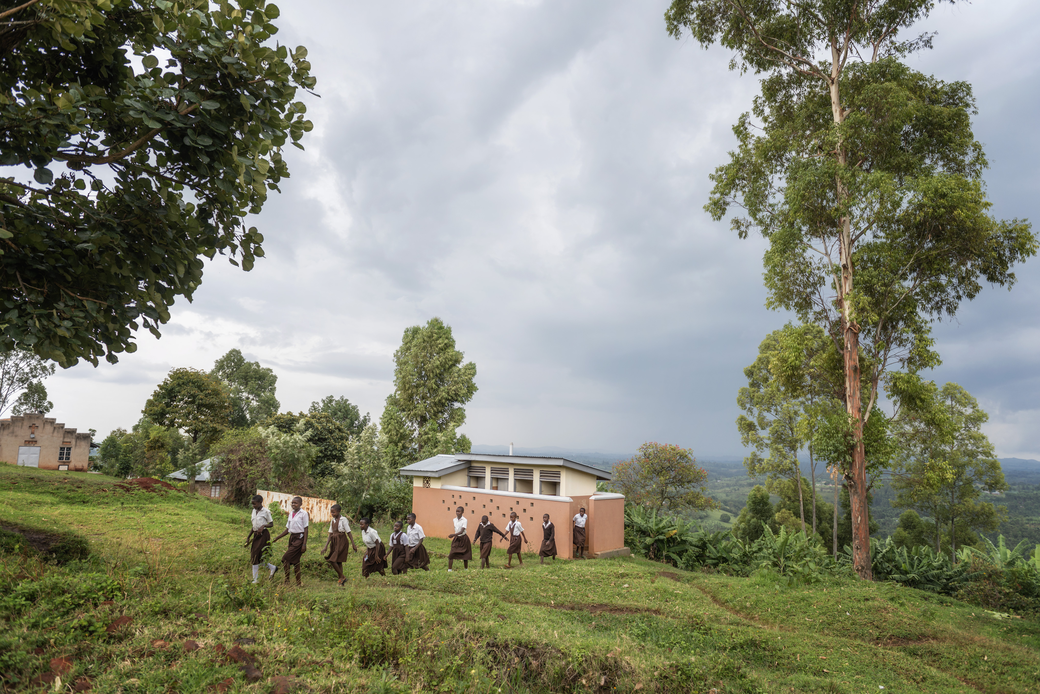 Image of a school sanitary facility in Fort Portal Uganda
